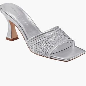 Marc Fisher Silver Rhinestone Heels